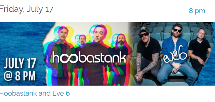 Hoobastank and Eve 6:  Waukesha County Fair