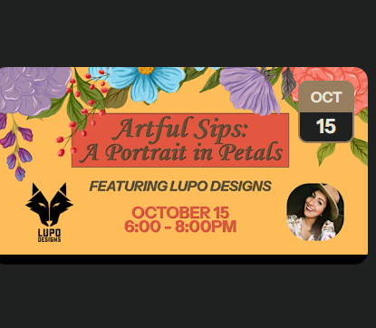 Artful Sips: A Portrait in Petals (21+)